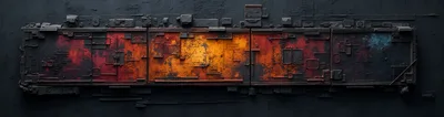 Abstract Industrial Metal Wall Art Panels