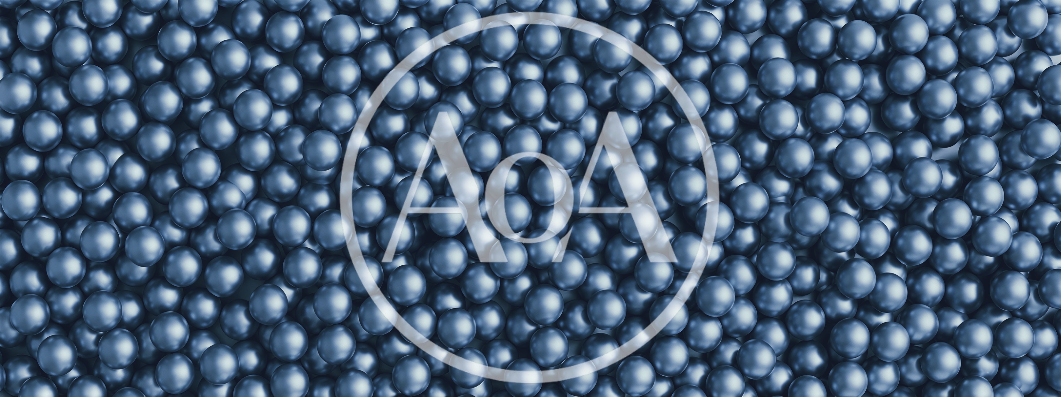 Abstract Background Of Shiny Metallic Blue Spheres