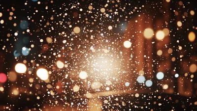 Abstract Golden Bokeh Lights Background