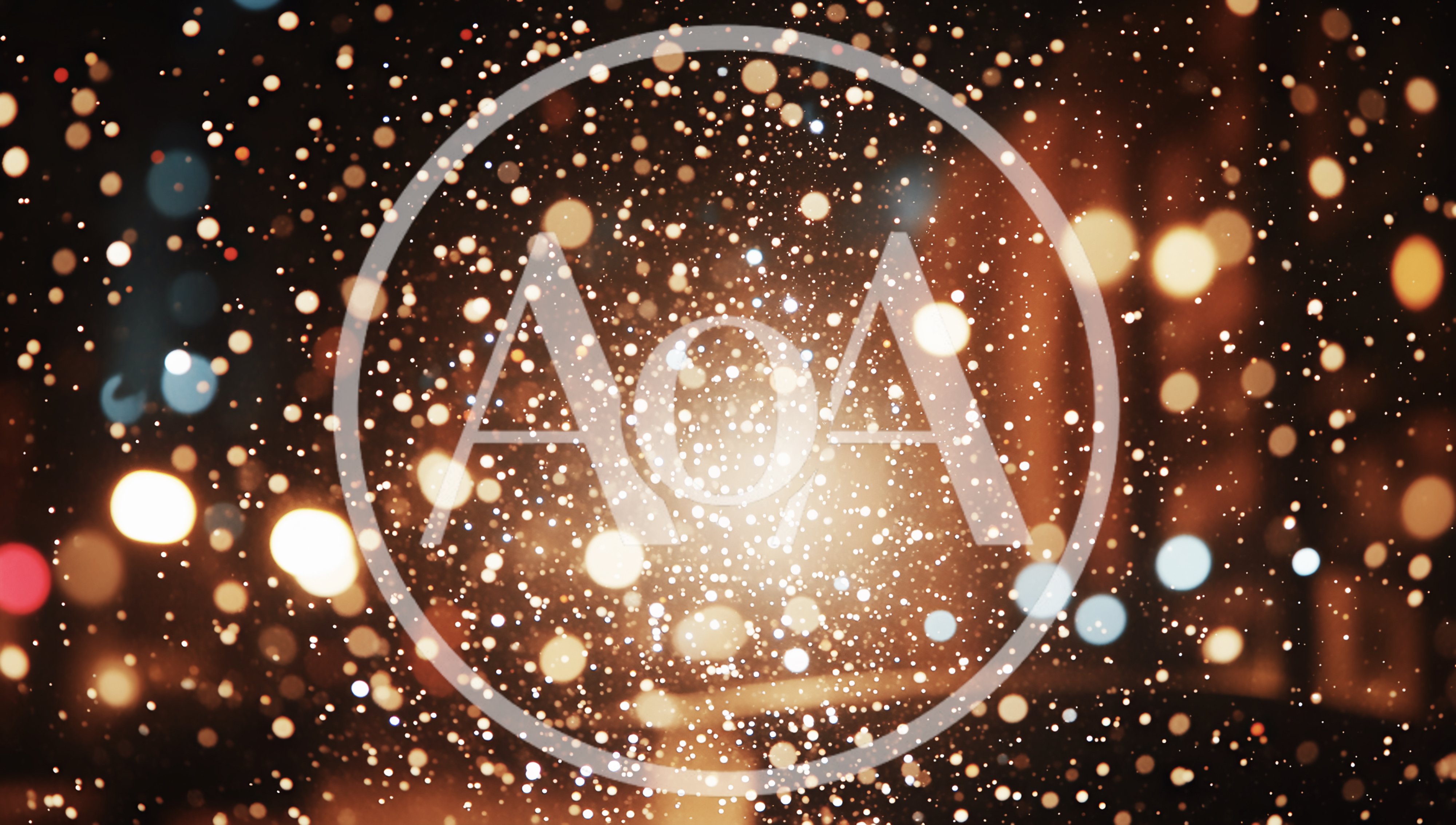 Abstract Golden Bokeh Lights Background