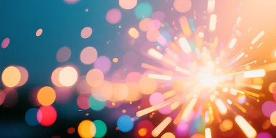 Abstract Festive Sparkler Light Trails And Bokeh Background
