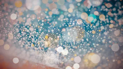 Abstract Bokeh Background With Soft Glowing Light Orbs