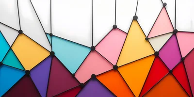 Abstract Geometric Stained Glass Wall Art