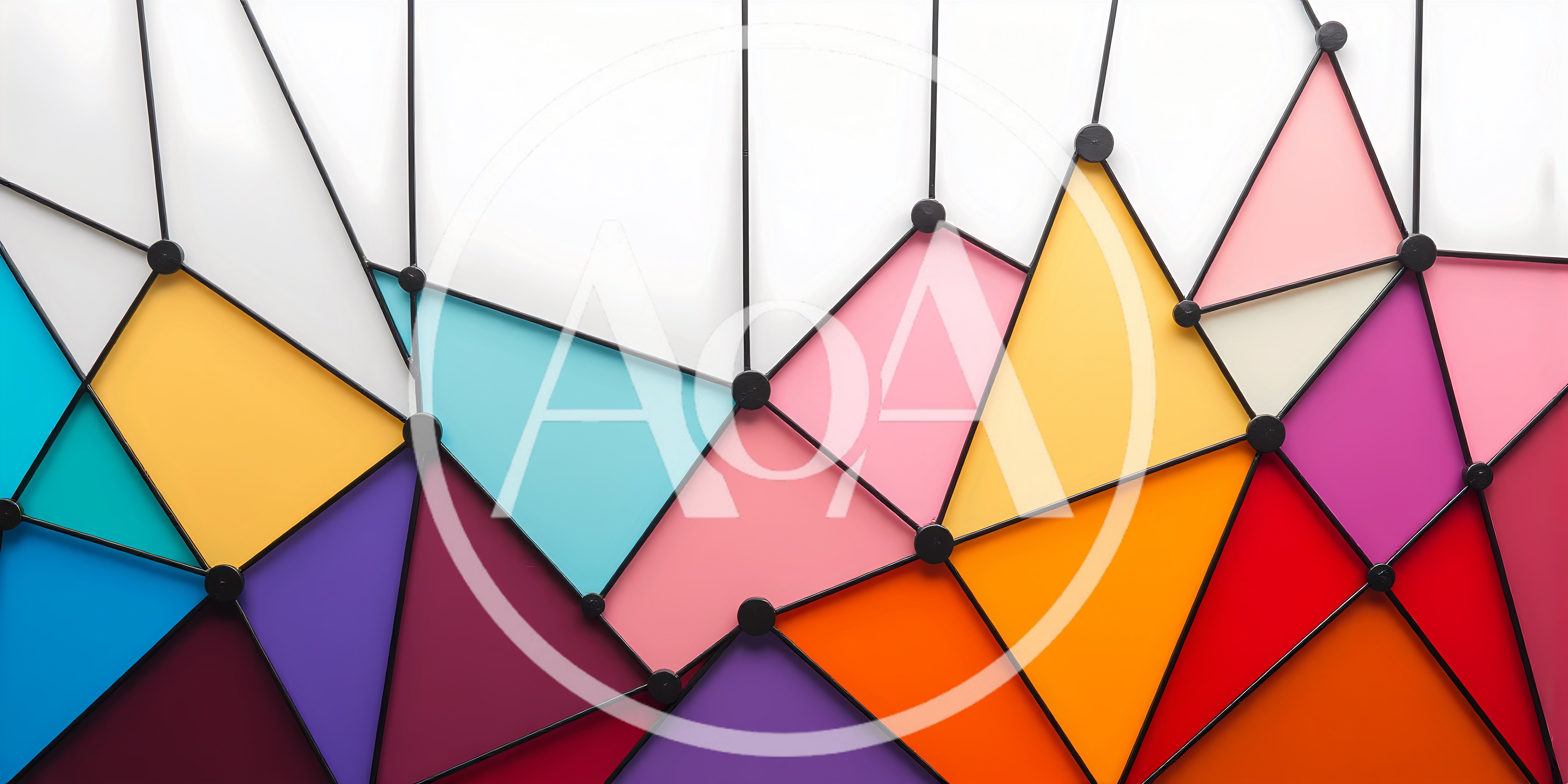 Abstract Geometric Stained Glass Wall Art