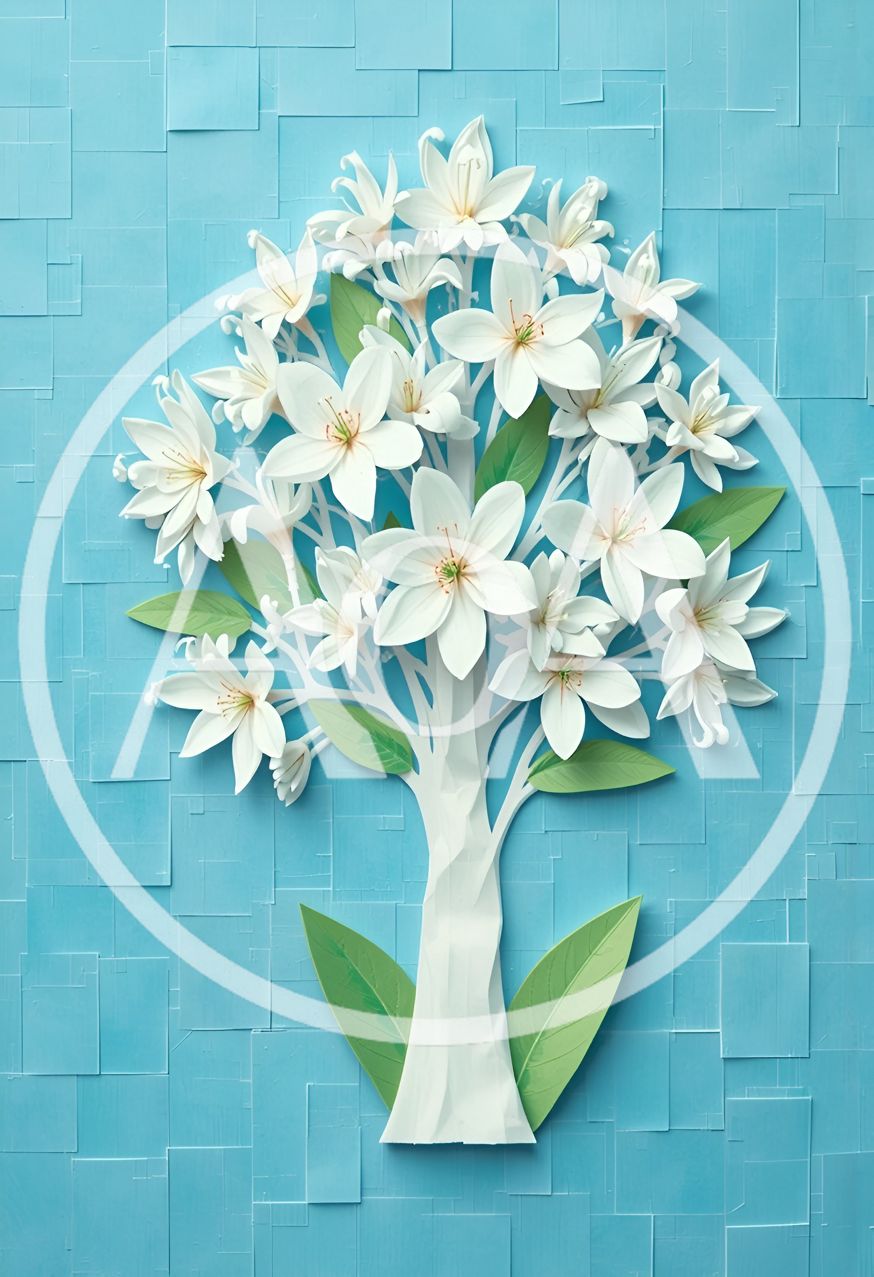 Paper Craft Lily Tree Art