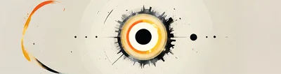 Abstract Minimalist Circular Design With Geometric Elements