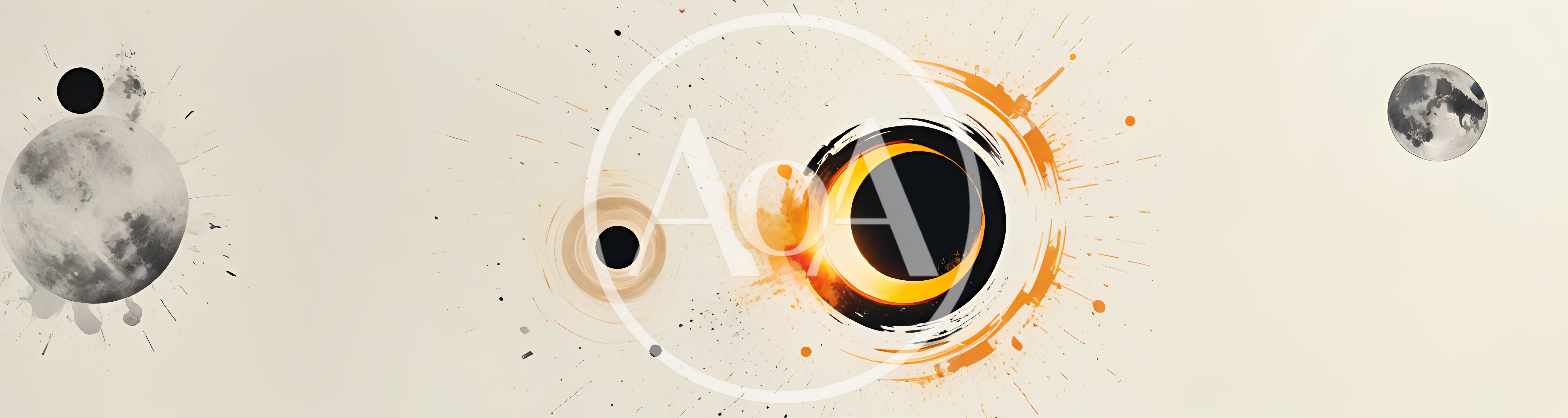 Abstract Artistic Representation Of A Solar Eclipse