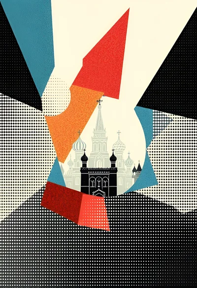Abstract Geometric Illustration Of Saint Basil Cathedral