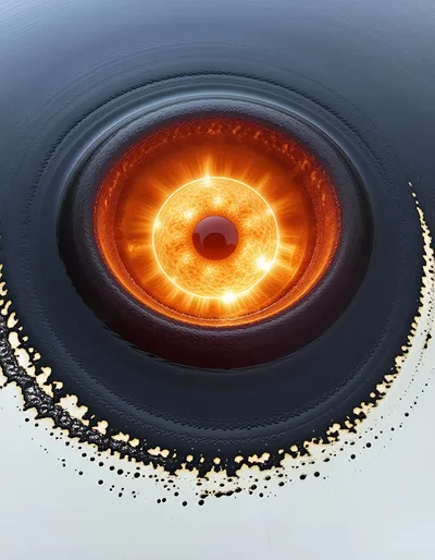 Abstract Glowing Celestial Eye Cosmic Energy Sphere