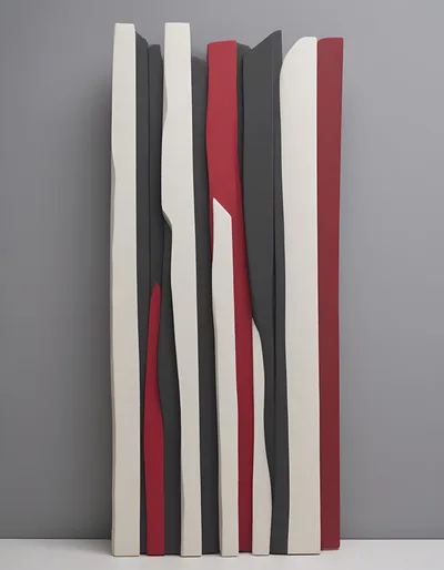 Abstract Vertical Striped Wall Art Sculpture
