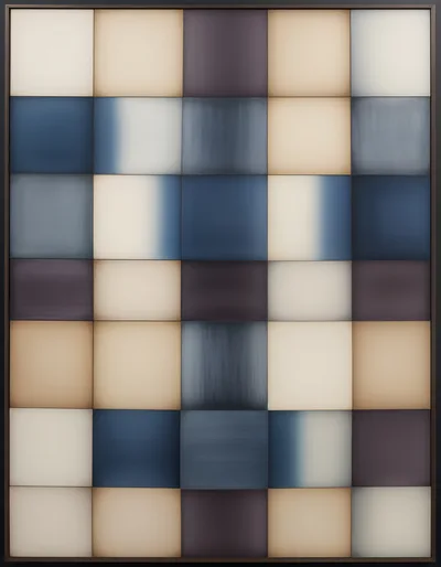 Abstract Grid Pattern With Soft Gradient Squares