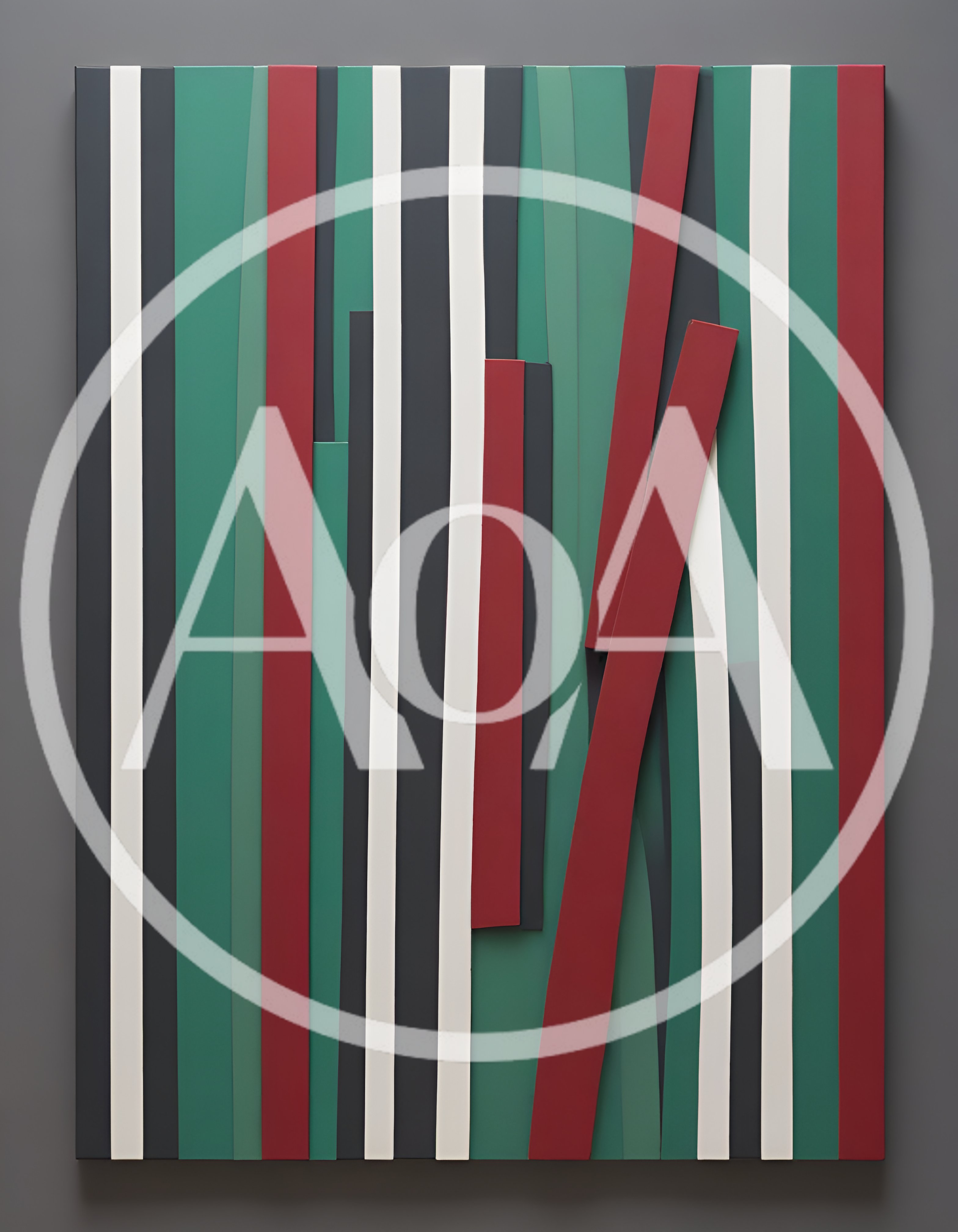 Abstract Wall Art With Vertical Multi Colored Stripes