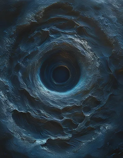 Abstract Dark Blue Swirling Vortex Texture