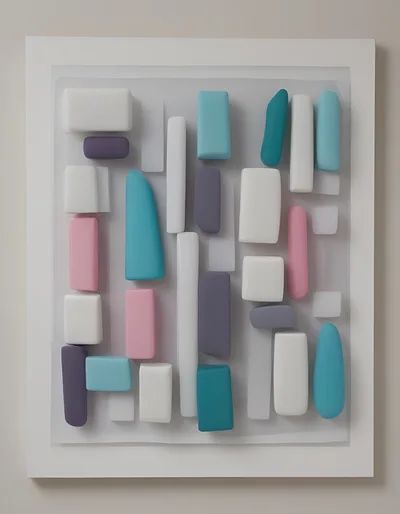 Abstract 3D Geometric Wall Art Composition
