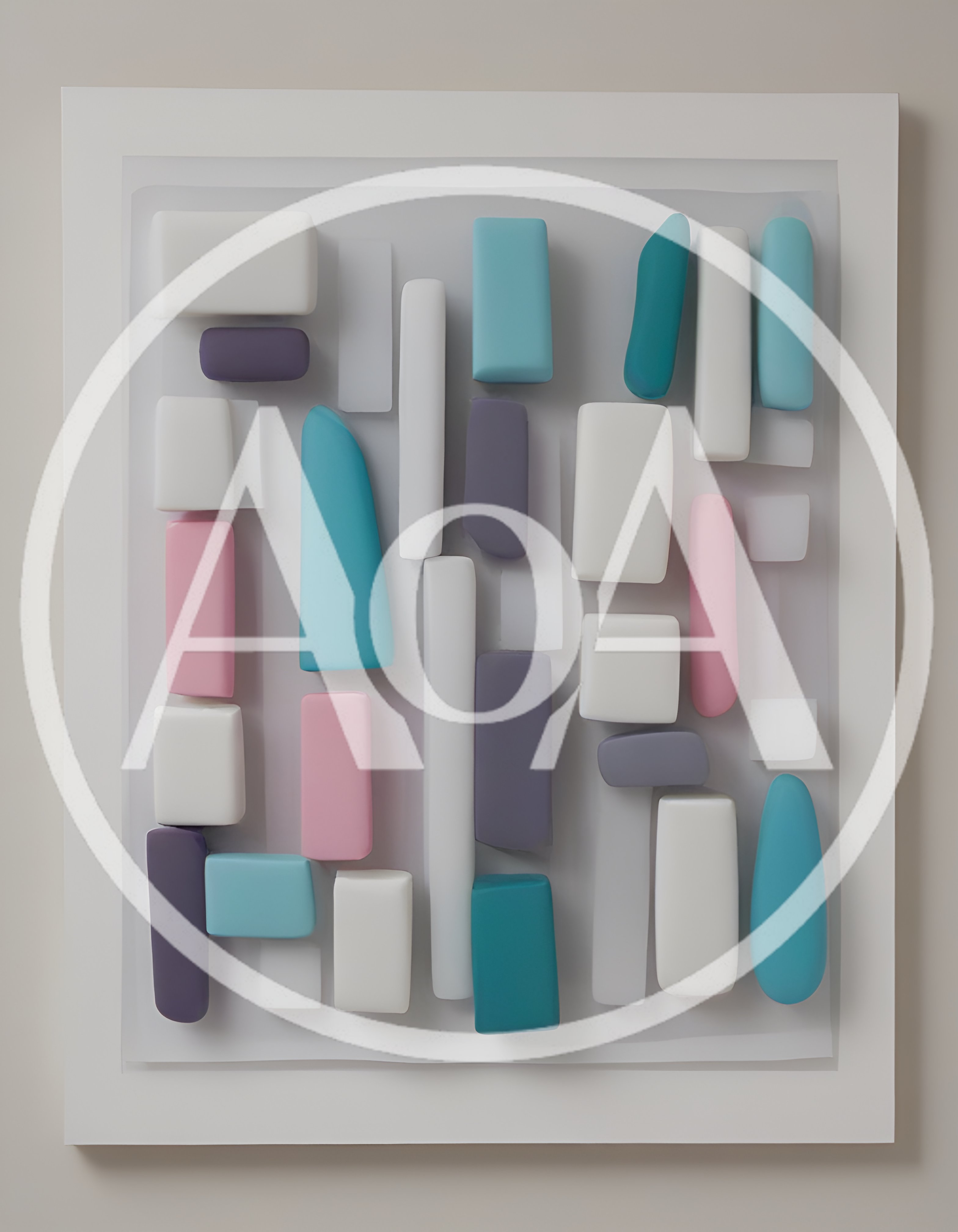 Abstract 3D Geometric Wall Art Composition