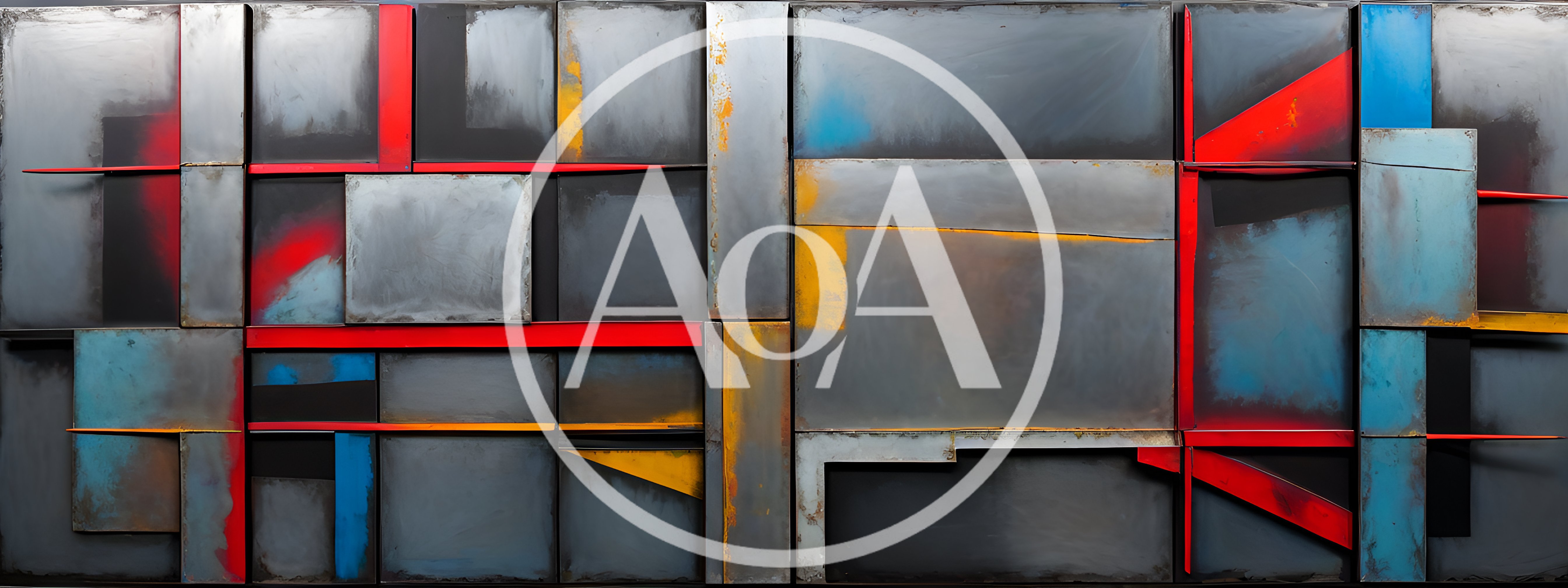 Abstract Industrial Metal Wall Art Installation