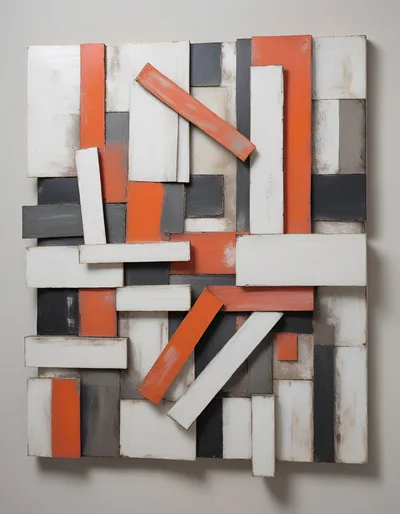 Abstract Geometric Wood Wall Art Sculpture