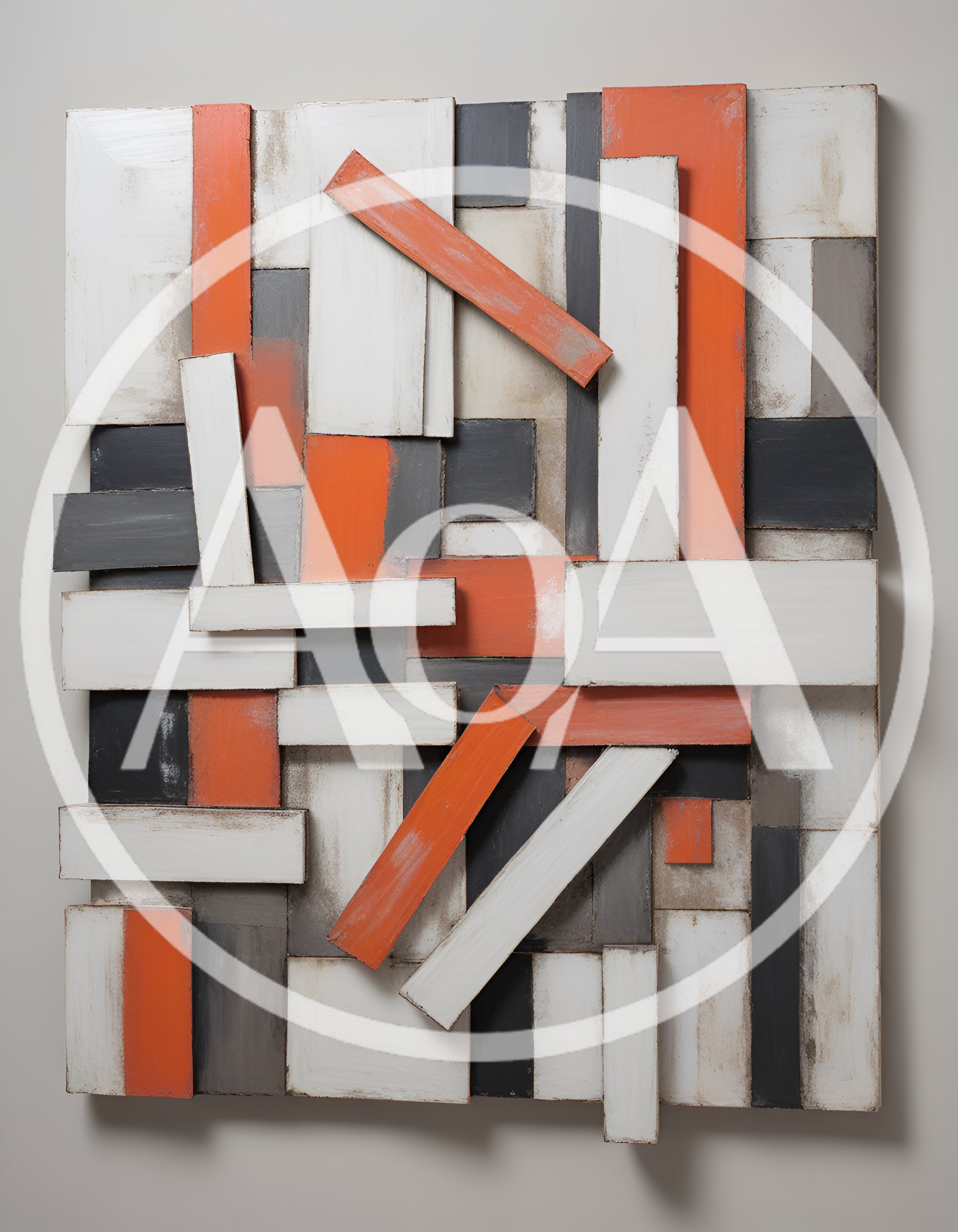 Abstract Geometric Wood Wall Art Sculpture