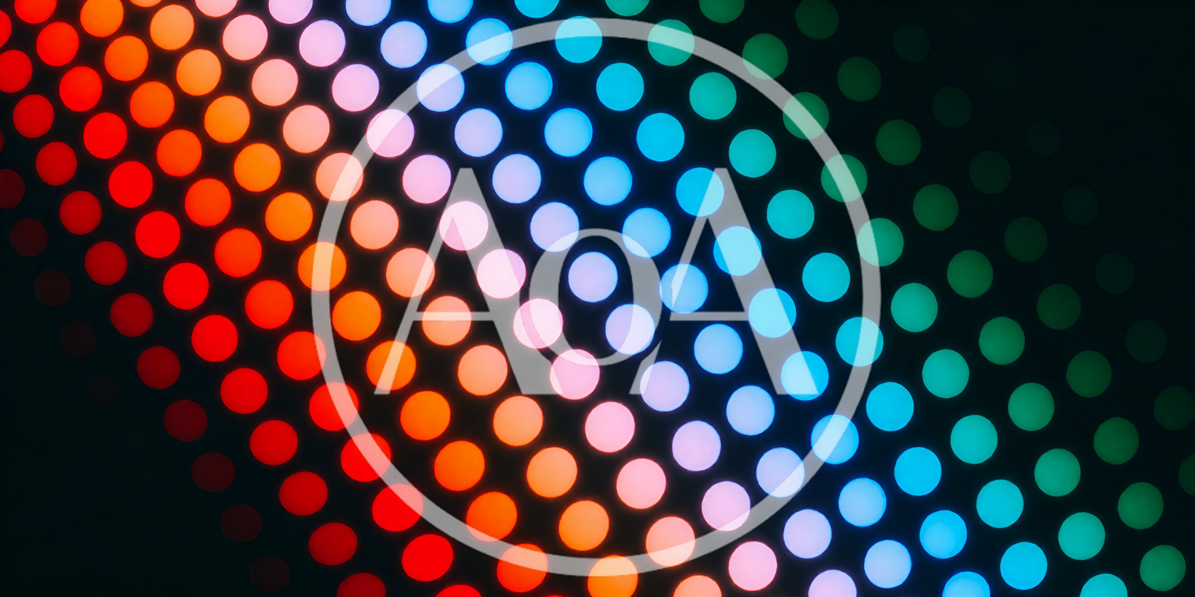 Abstract Background Of Glowing Colorful LED Light Dots