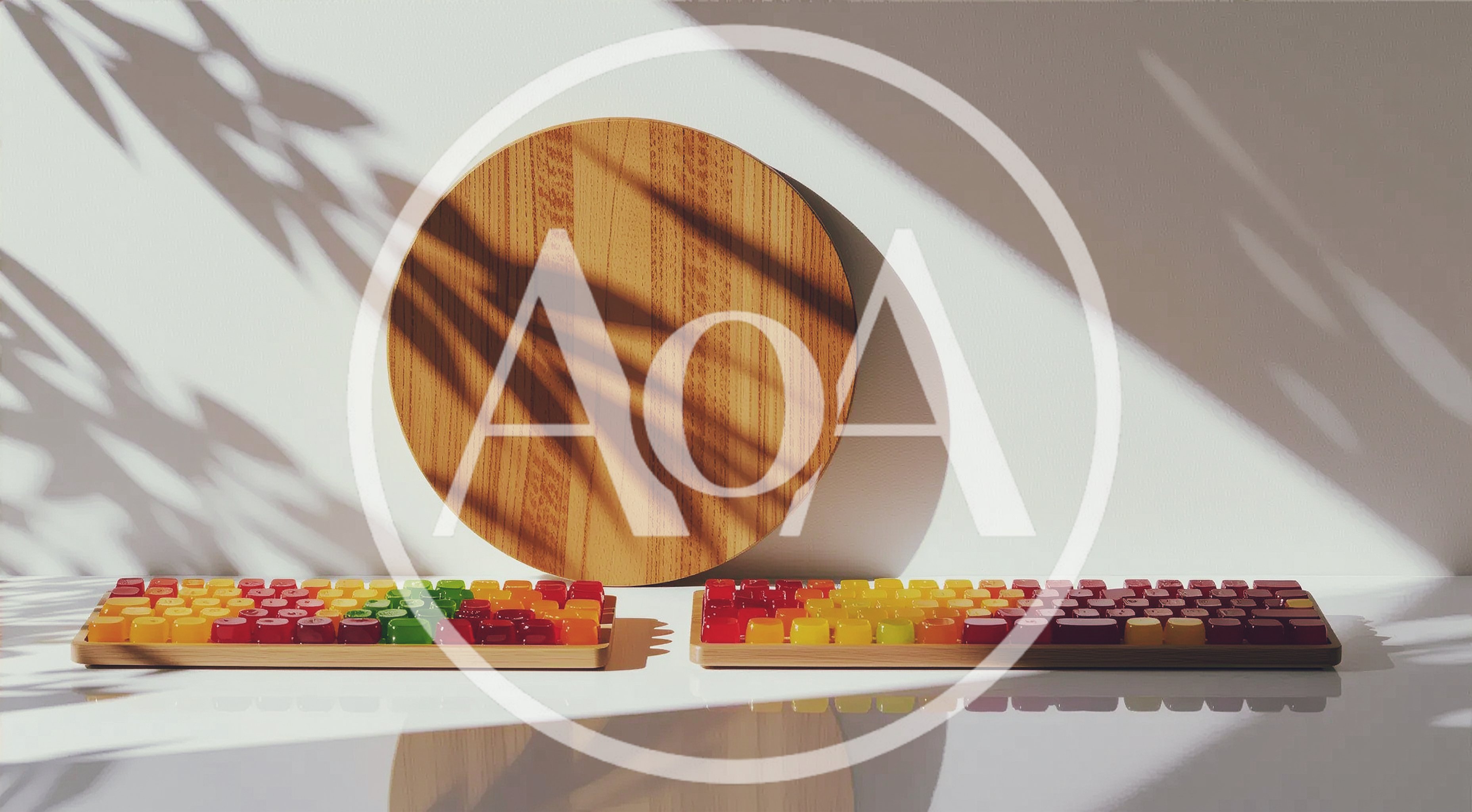 Two Keyboards Made Of Colorful Gummy Candies