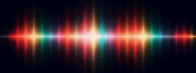 Abstract Colorful Sound Wave Visualization