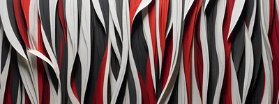 Abstract Wavy Layers In Red White And Black