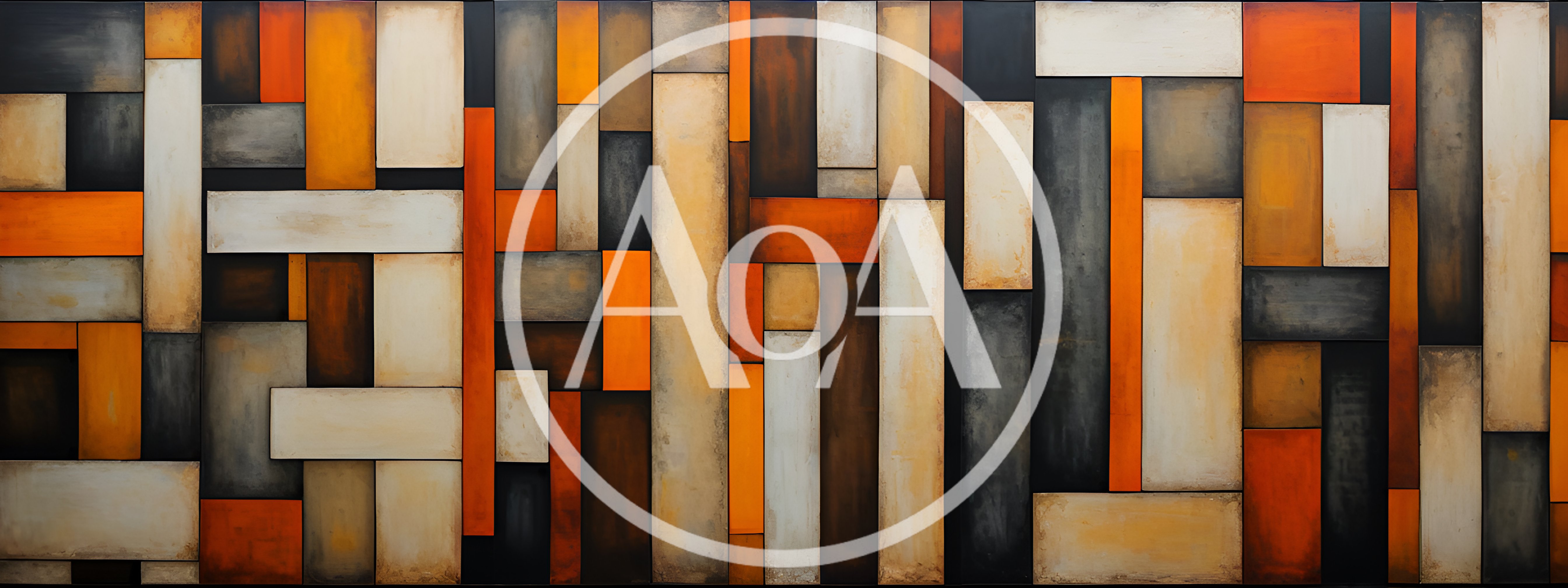 Abstract Geometric Wall Art With Rectangular Panels