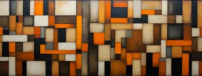 Abstract Geometric Wall Art With Rectangular Panels