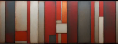 Abstract Geometric Wall Art With Vertical Rectangular Panels
