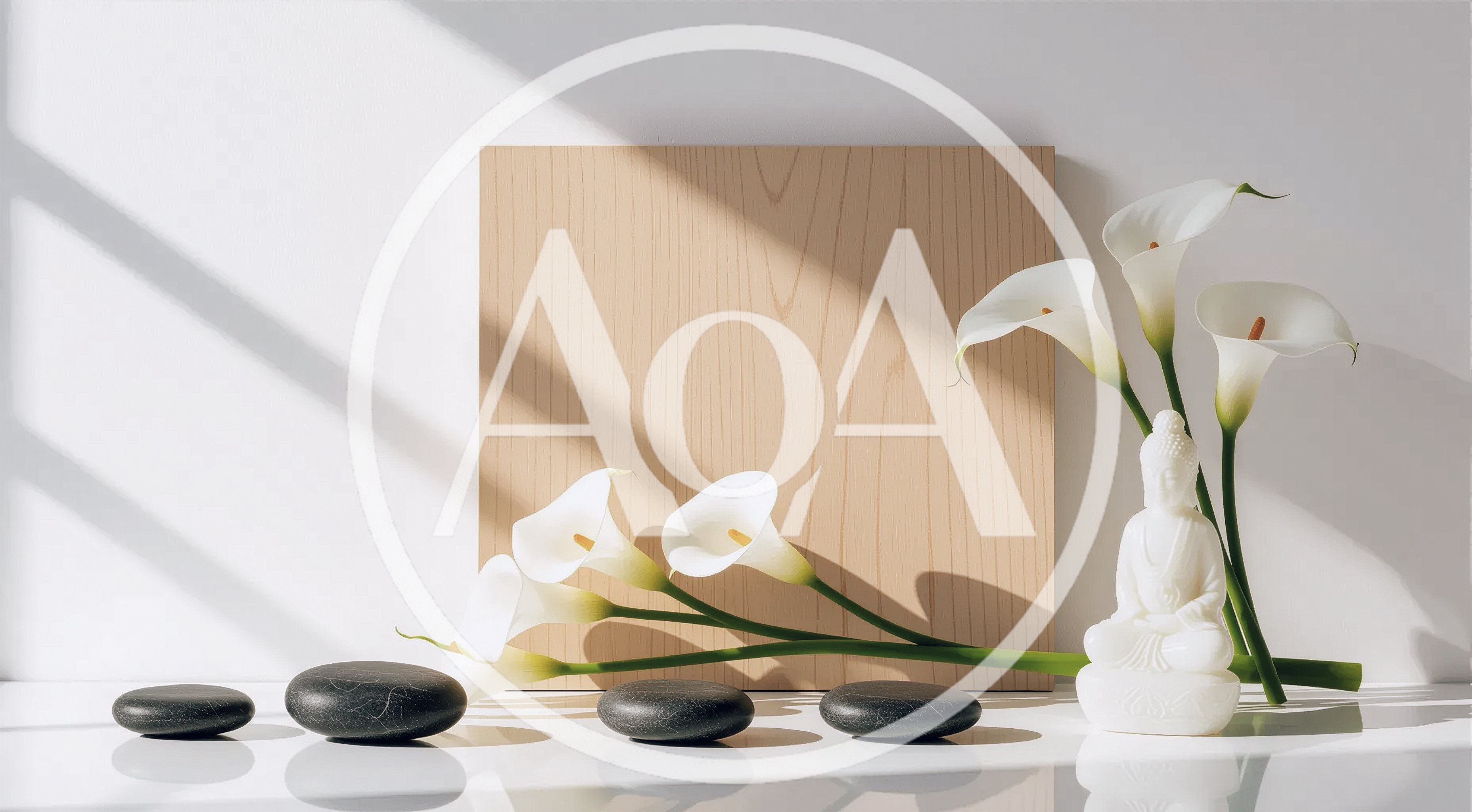 Zen Spa Still Life With Buddha Statue And Lilies
