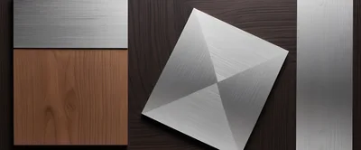 Modern Architectural Material Samples On Dark Wood Background