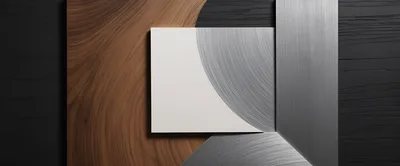 Abstract Geometric Composition Of Wood And Metal Textures