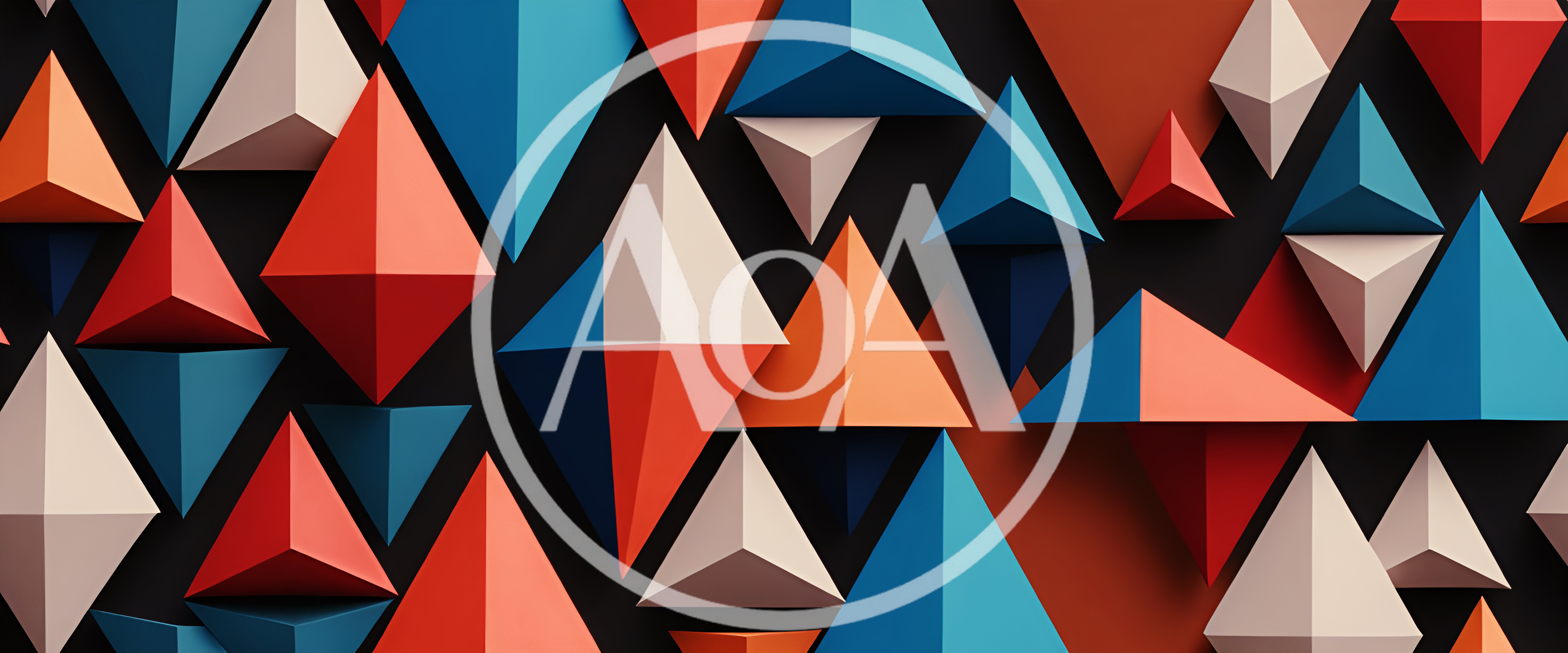 Abstract Geometric Pattern Of Colorful 3D Pyramids