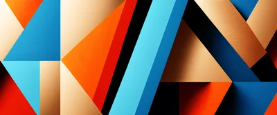 Abstract Geometric Background With Vibrant Colorful Shapes