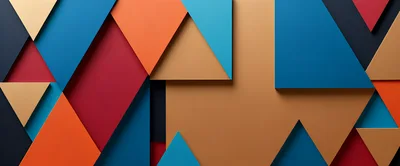Abstract Geometric Background With Overlapping Colorful Triangles