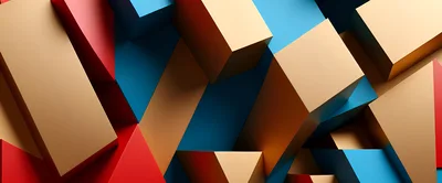 Abstract 3D Geometric Shapes Background