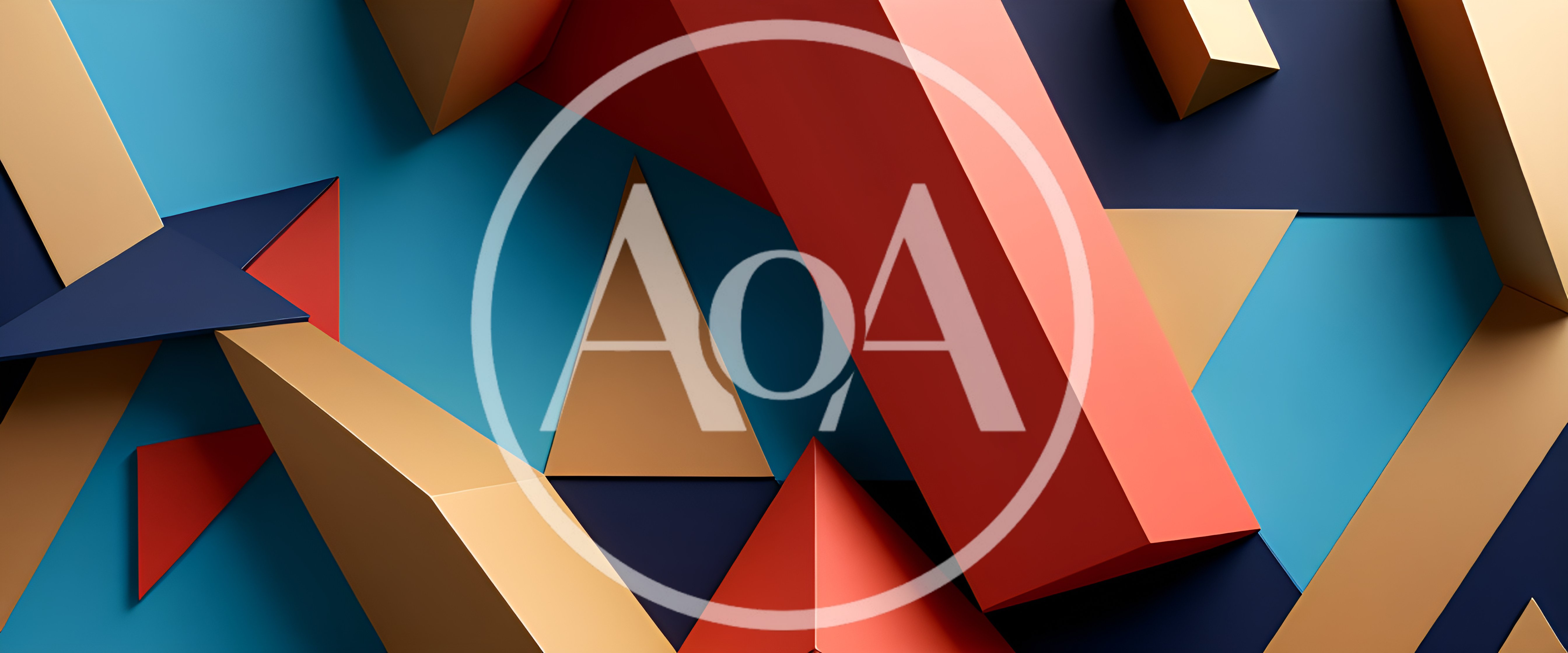 Abstract Geometric Composition With 3D Shapes