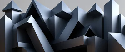 Abstract Geometric 3D Metallic Structure