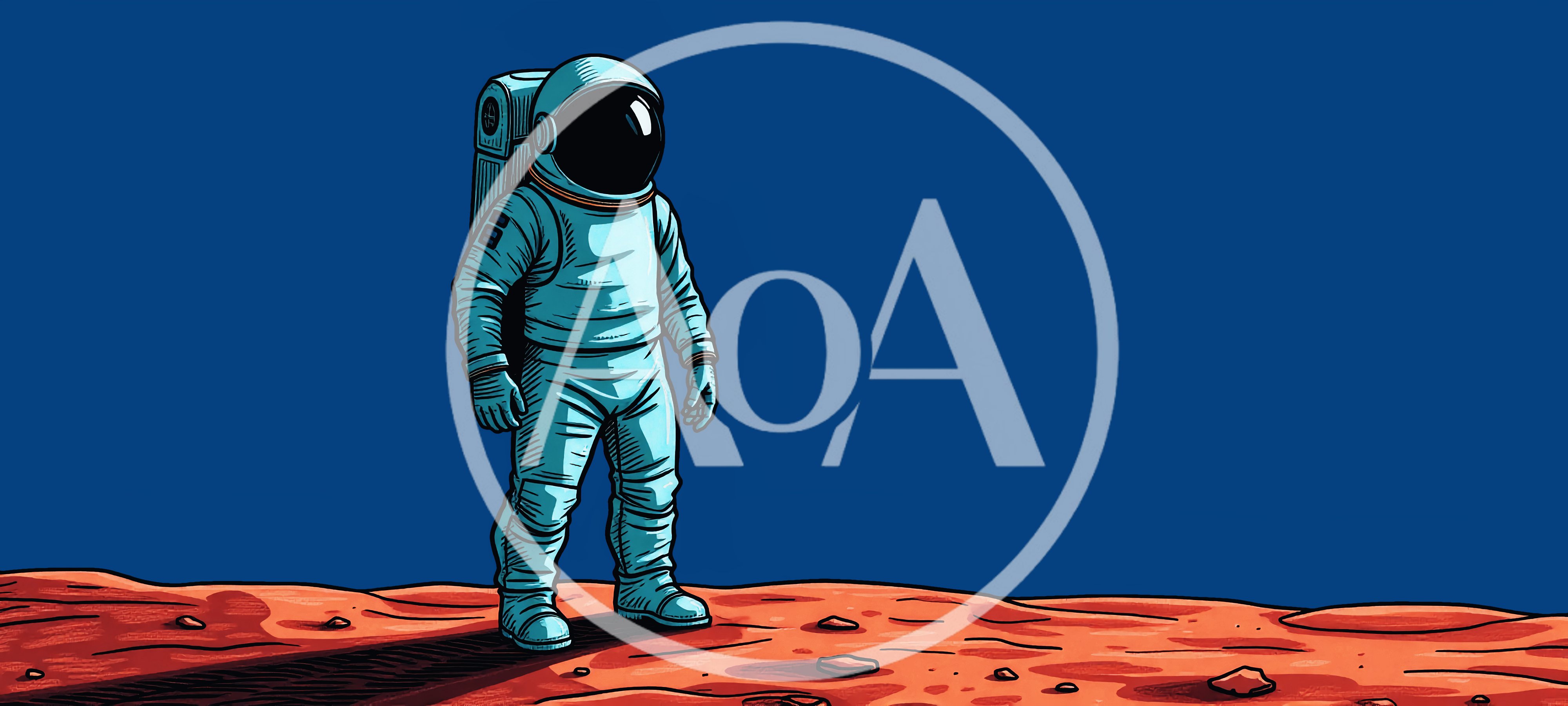Astronaut Standing On The Surface Of Mars