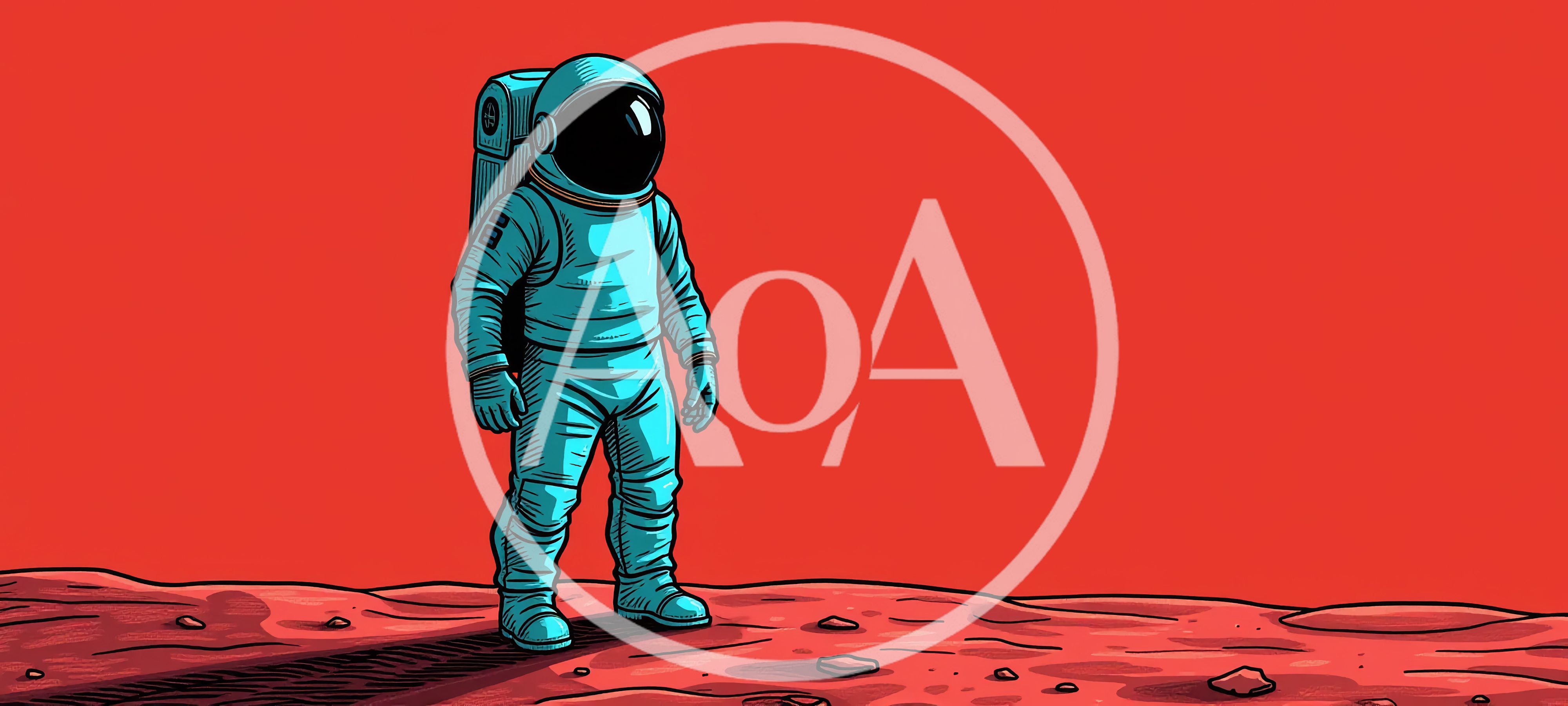 Astronaut Standing On The Surface Of Mars