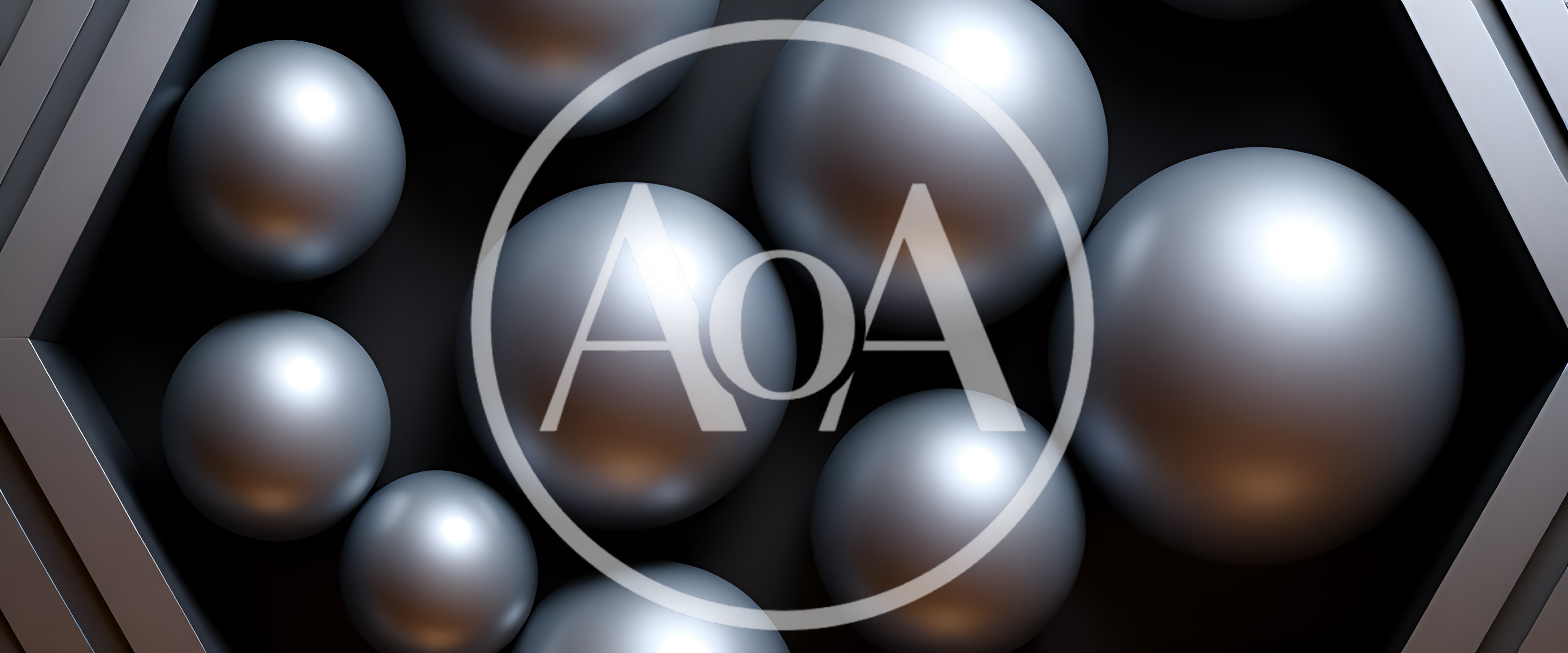 Abstract Metallic Spheres Arranged In A Hexagonal Frame
