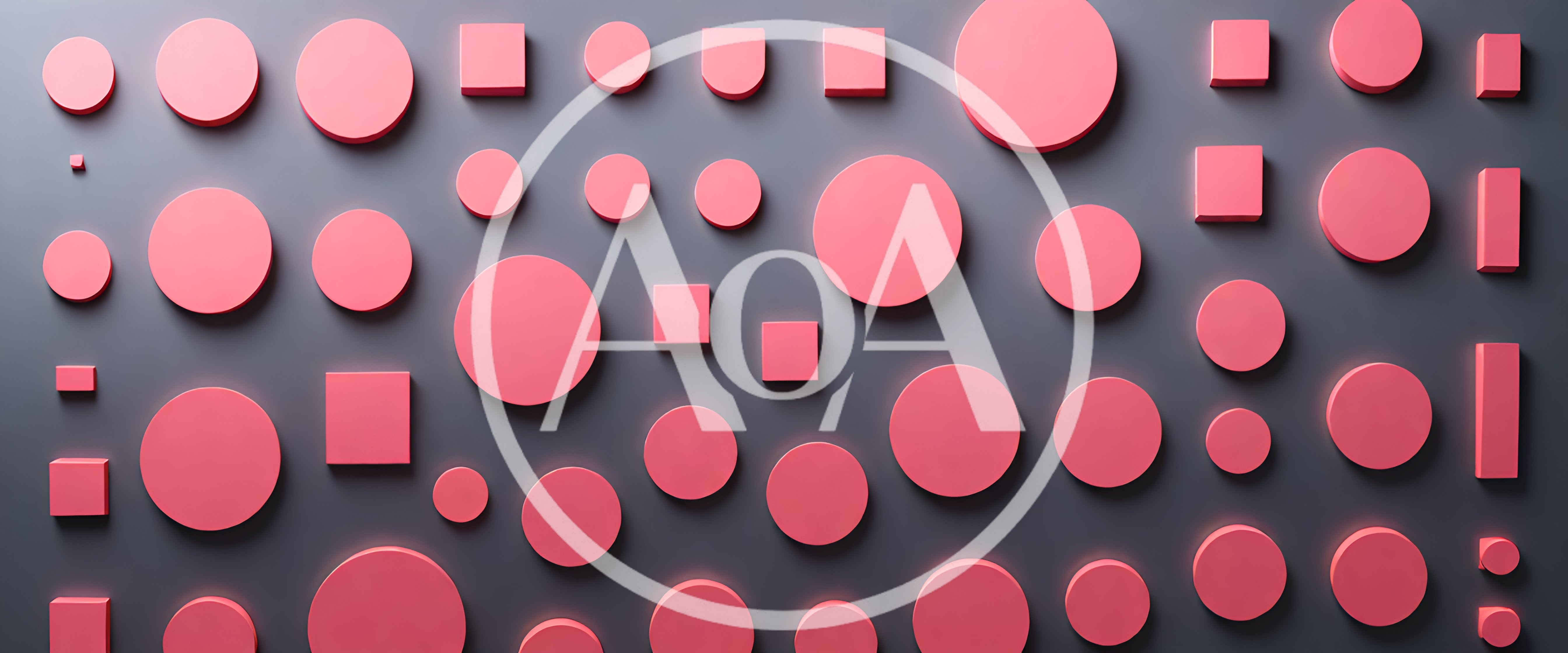 Abstract 3D Pink Geometric Shapes On Dark Background