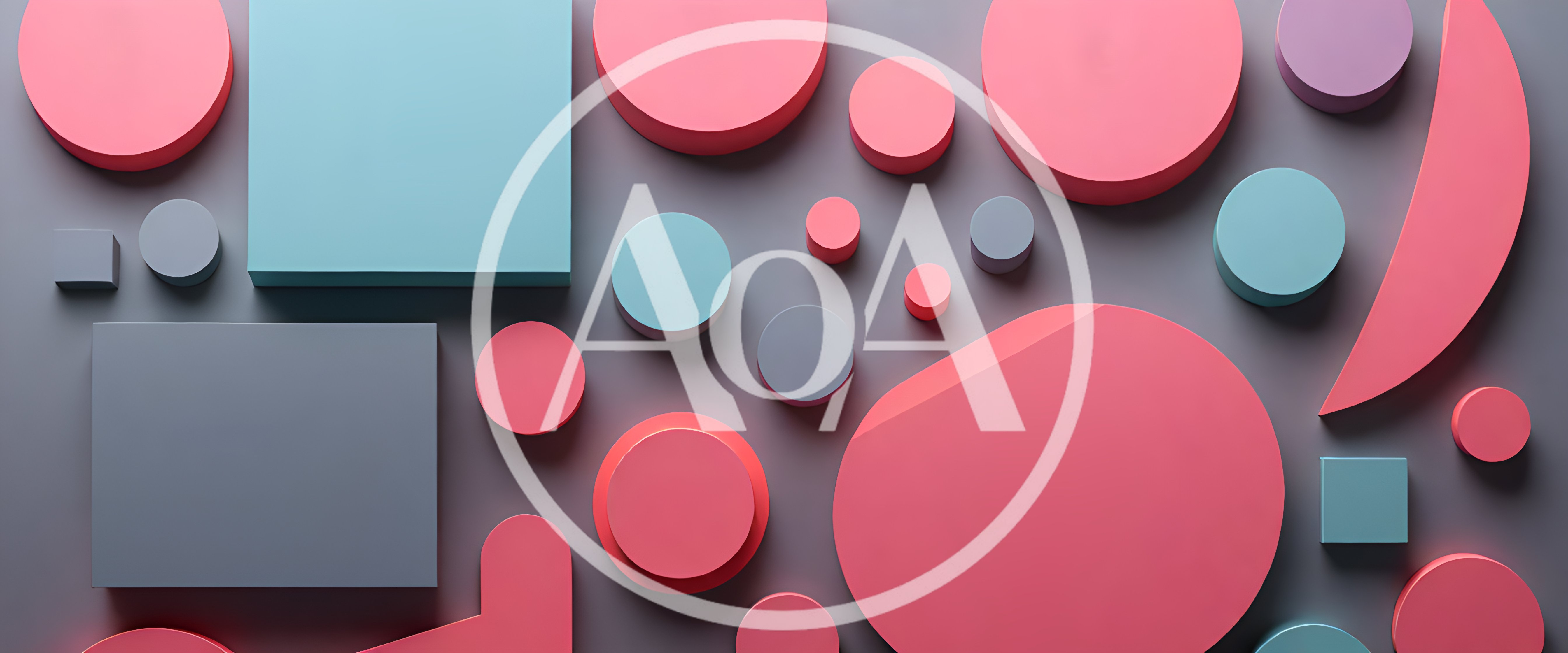Abstract 3D Geometric Shapes Composition