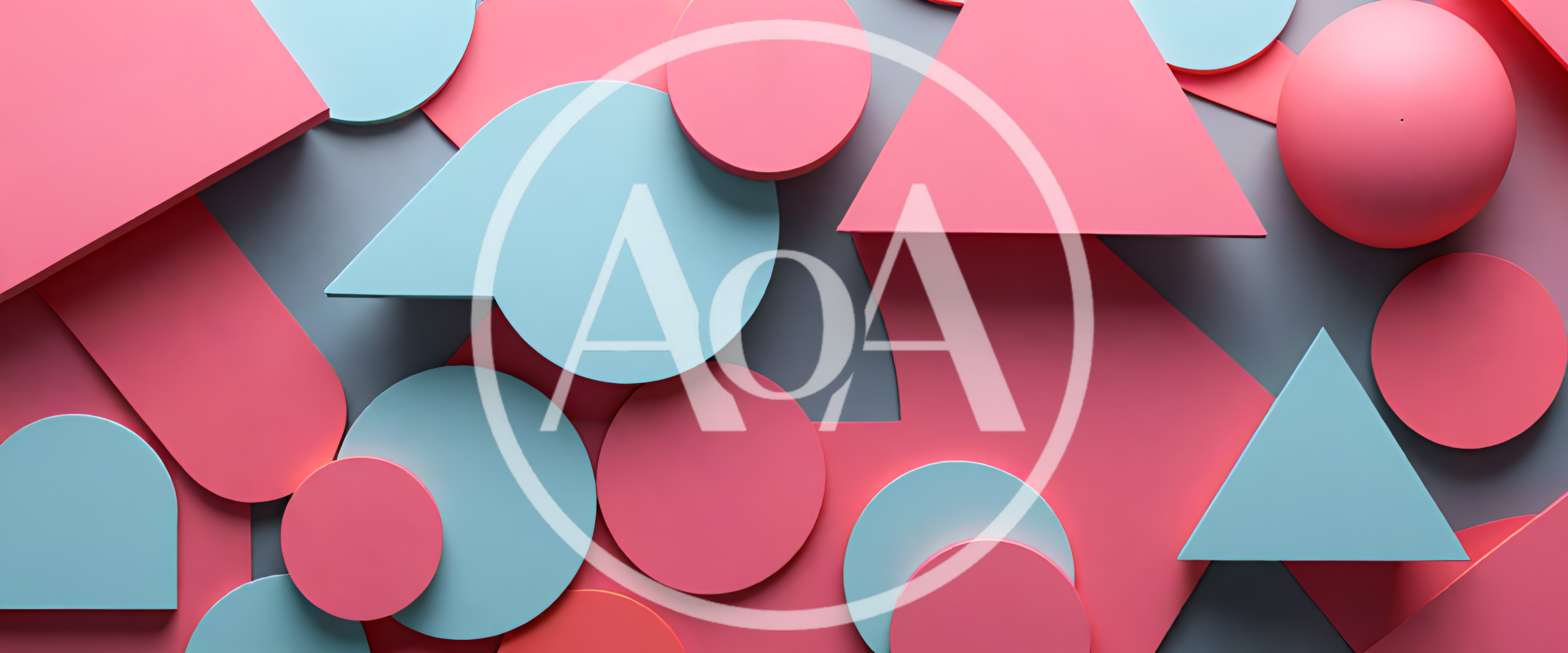 Abstract 3D Geometric Shapes Composition