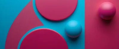 Abstract 3D Composition With Spheres And Geometric Shapes