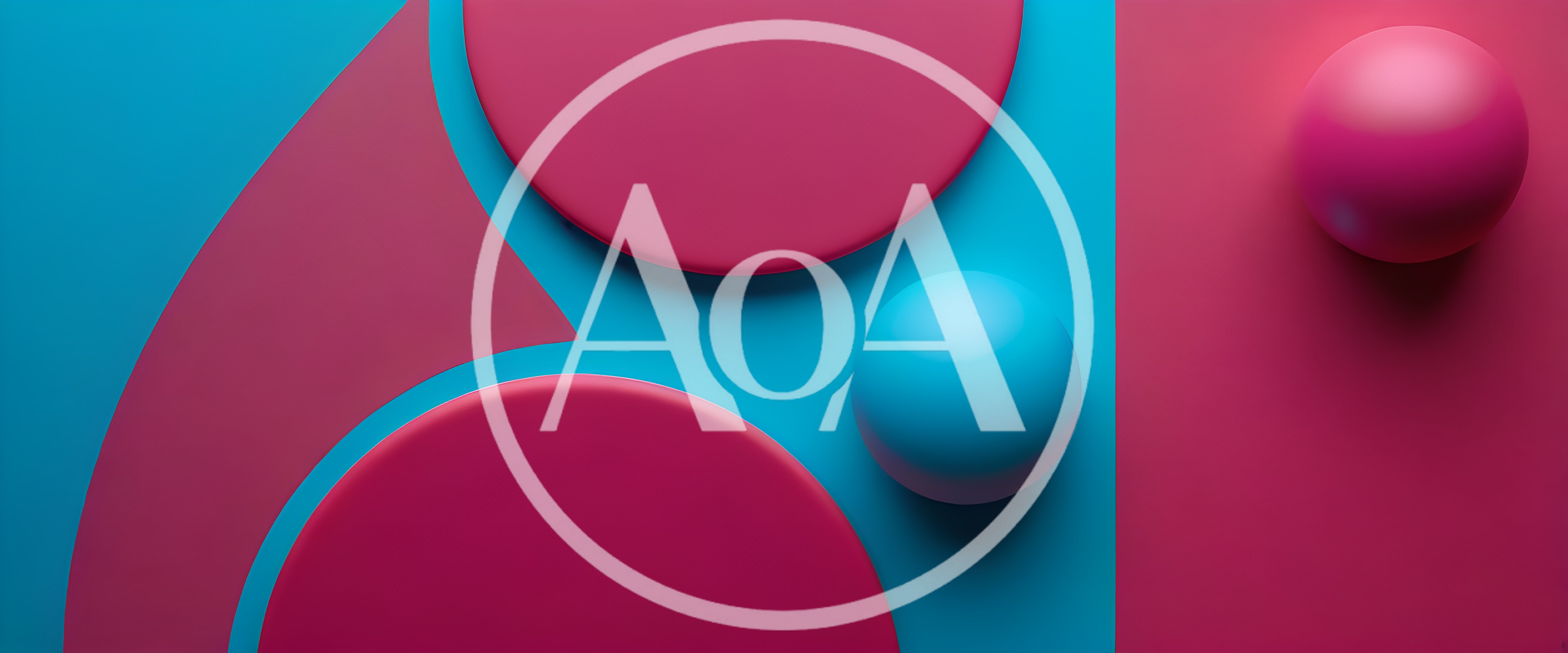 Abstract 3D Composition With Spheres And Geometric Shapes