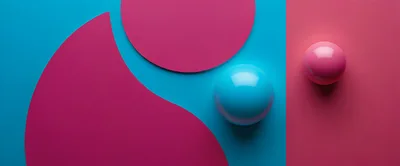 Abstract 3D Composition With Spheres And Geometric Shapes