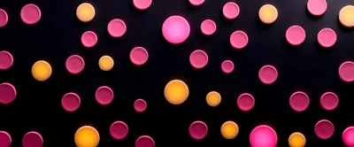 Abstract Background With Glowing Pink And Orange Circles