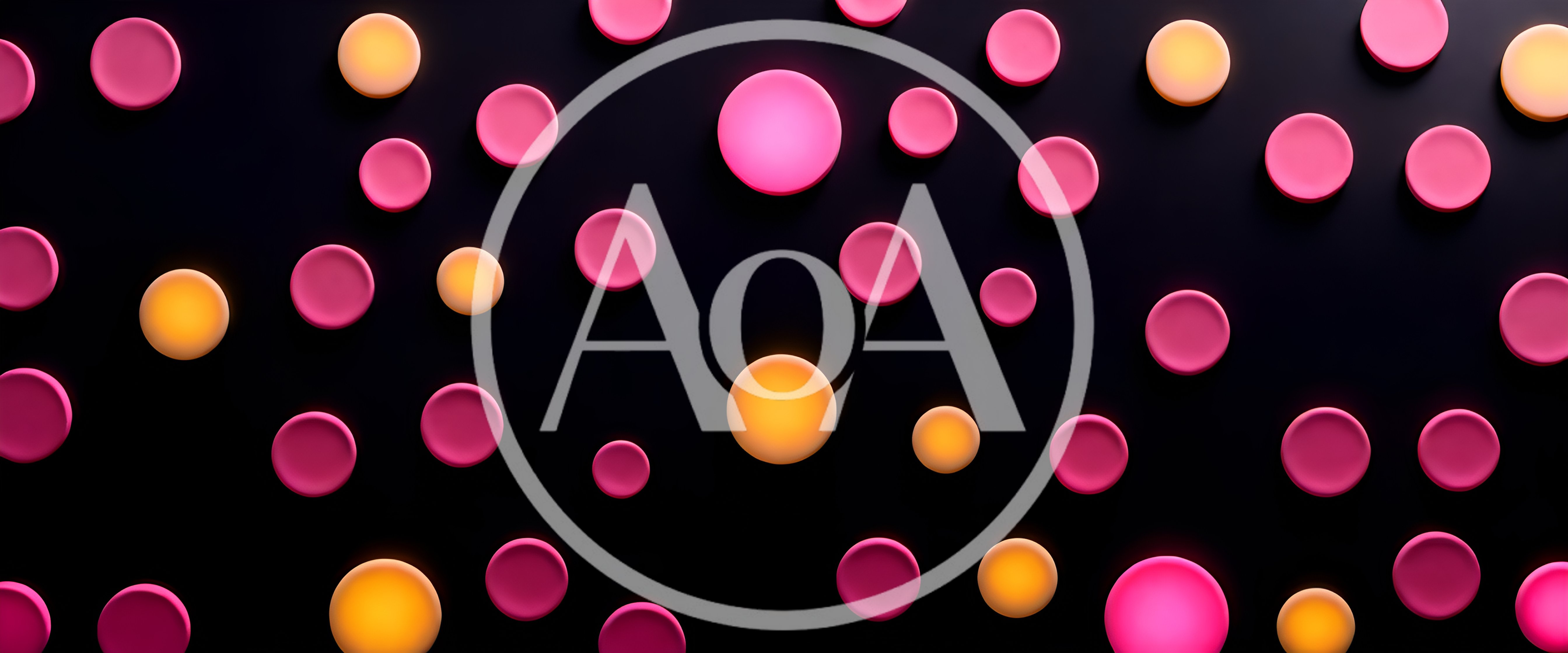 Abstract Background With Glowing Pink And Orange Circles