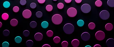Abstract 3D Background With Glowing Colorful Circles